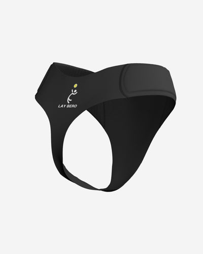 Lay Bero Protective Brief — on model, black colorway (3)