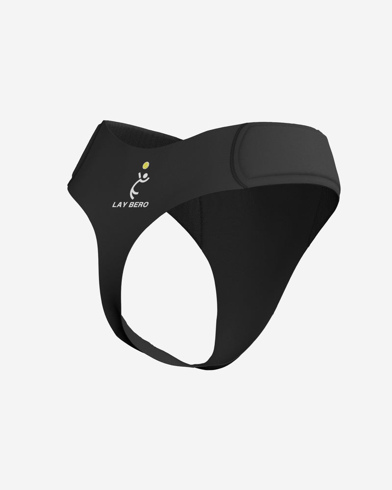 Lay Bero Protective Brief — on model, black colorway (3)